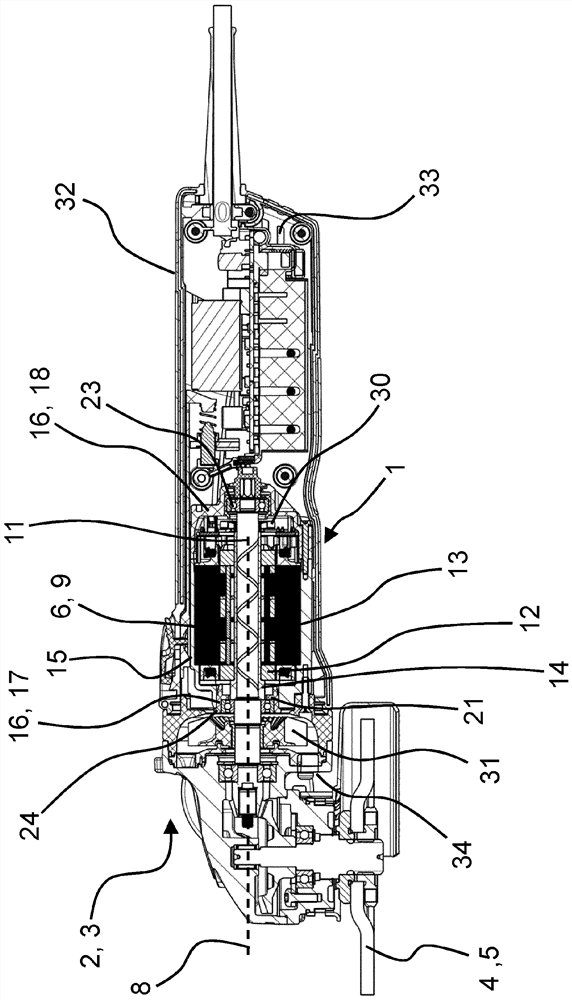 Electric motor for hand-held power tool