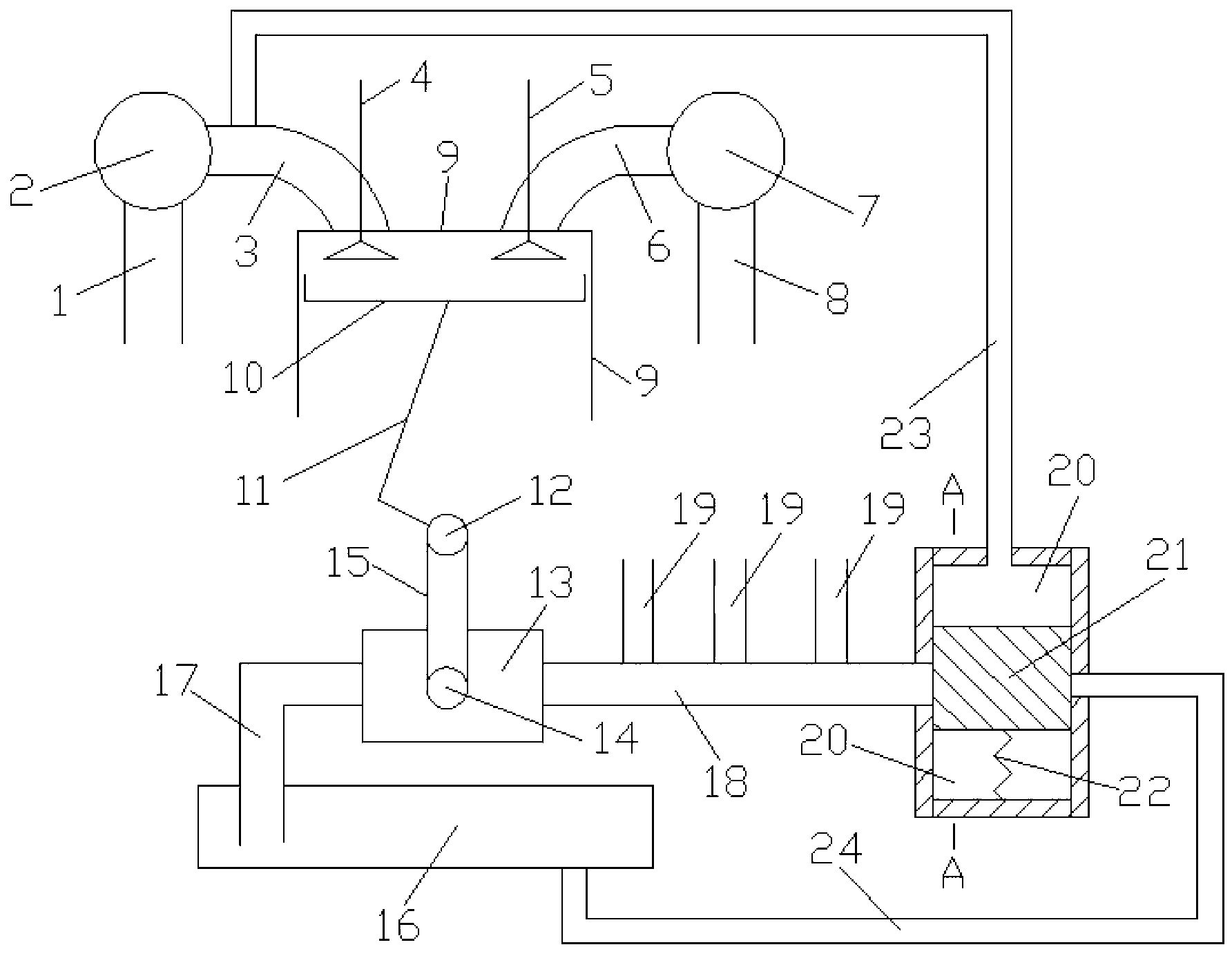 Engine oil pressure adjusting device of main oil gallery