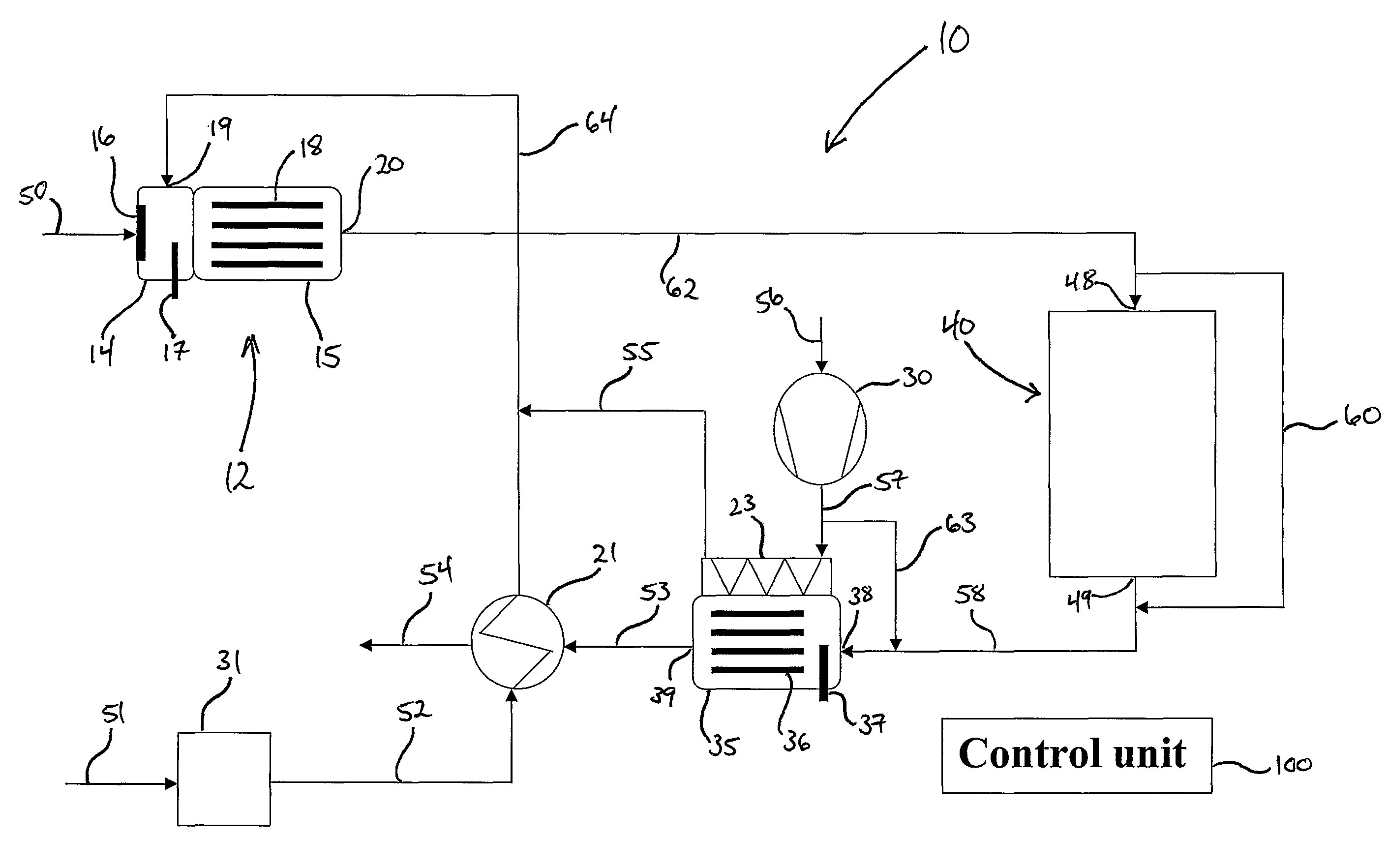 Hydrogen system and method for starting up a hydrogen system