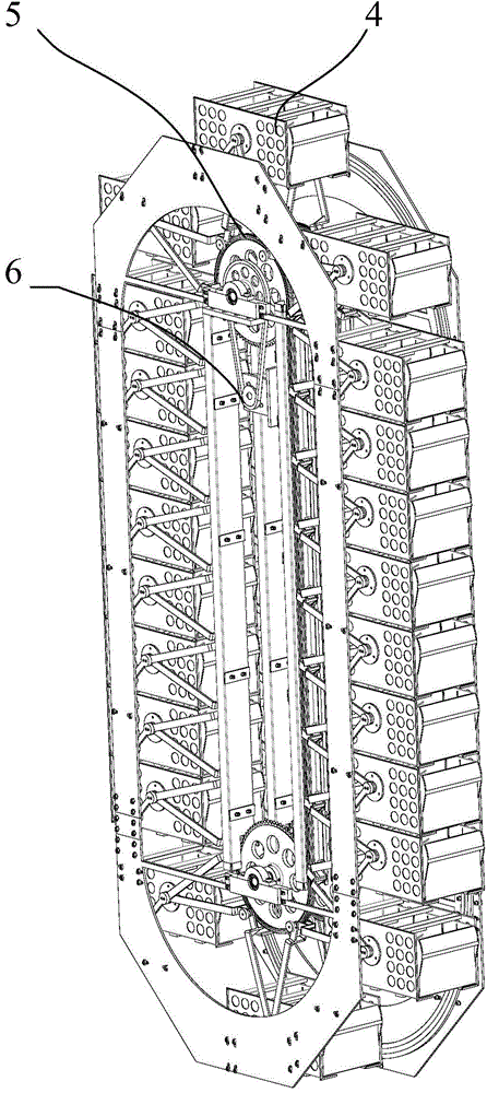 Drug outlet device and vertical rotating cabinet