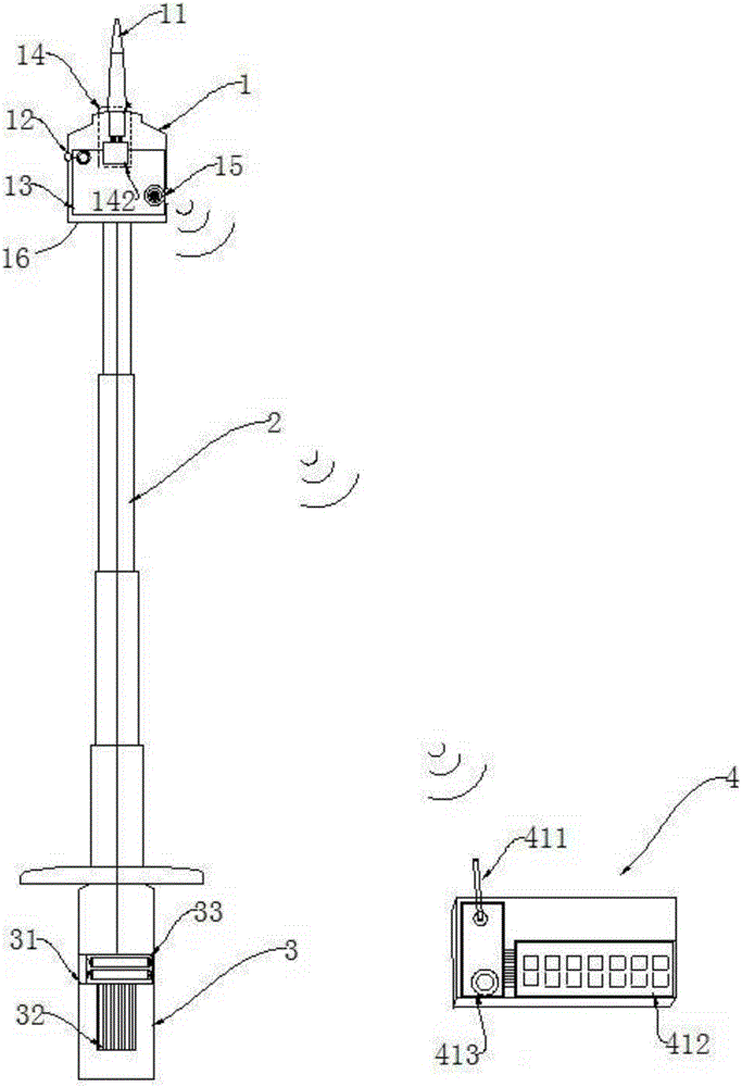 Wireless transmission-based bidirectional display electroscope