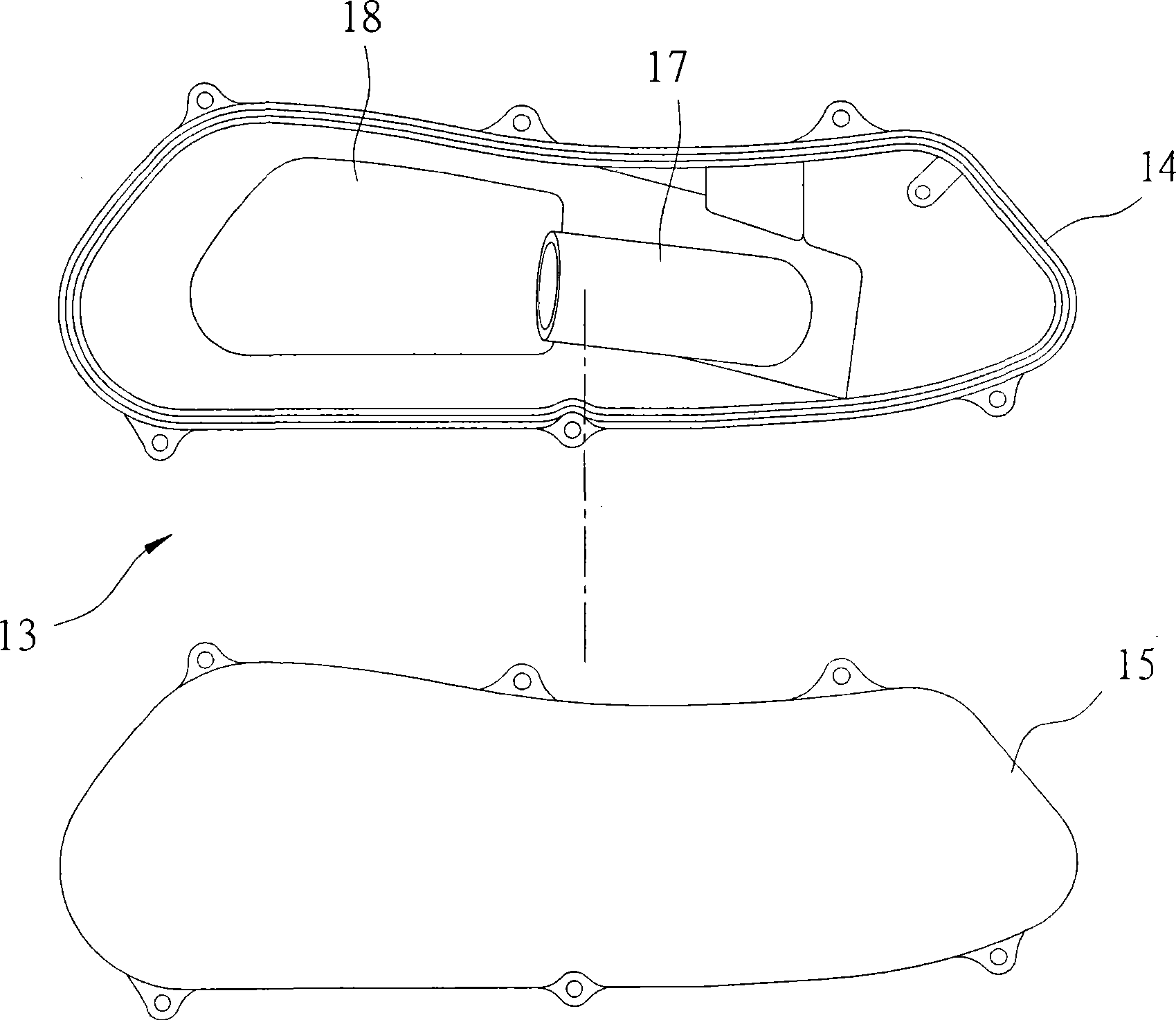 Air filtering apparatus of motorcycle