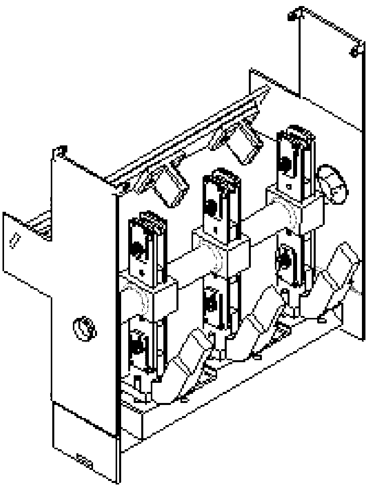 Large current three-position double-fracture disconnecting switch