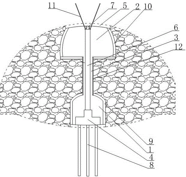 Vertical prestress steel pipe supporting structure for large-section subsurface tunnel and construction process