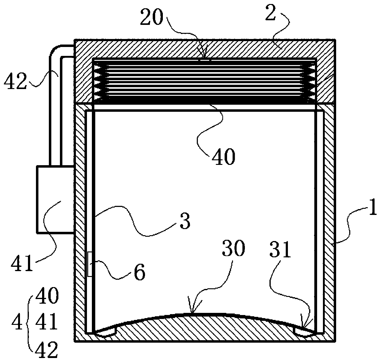 Inflation, squeezing and drainage type cleaning device