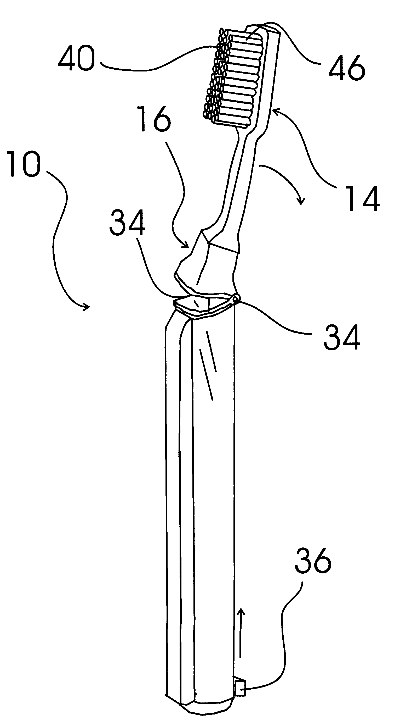 Toothbrush with toothpaste feed system