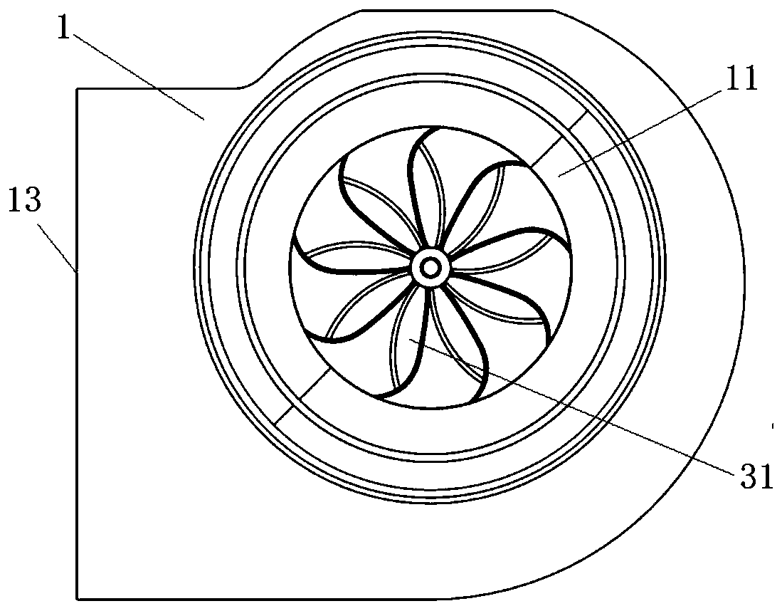 Radial dual turbosupercharging fan and air pipe machine