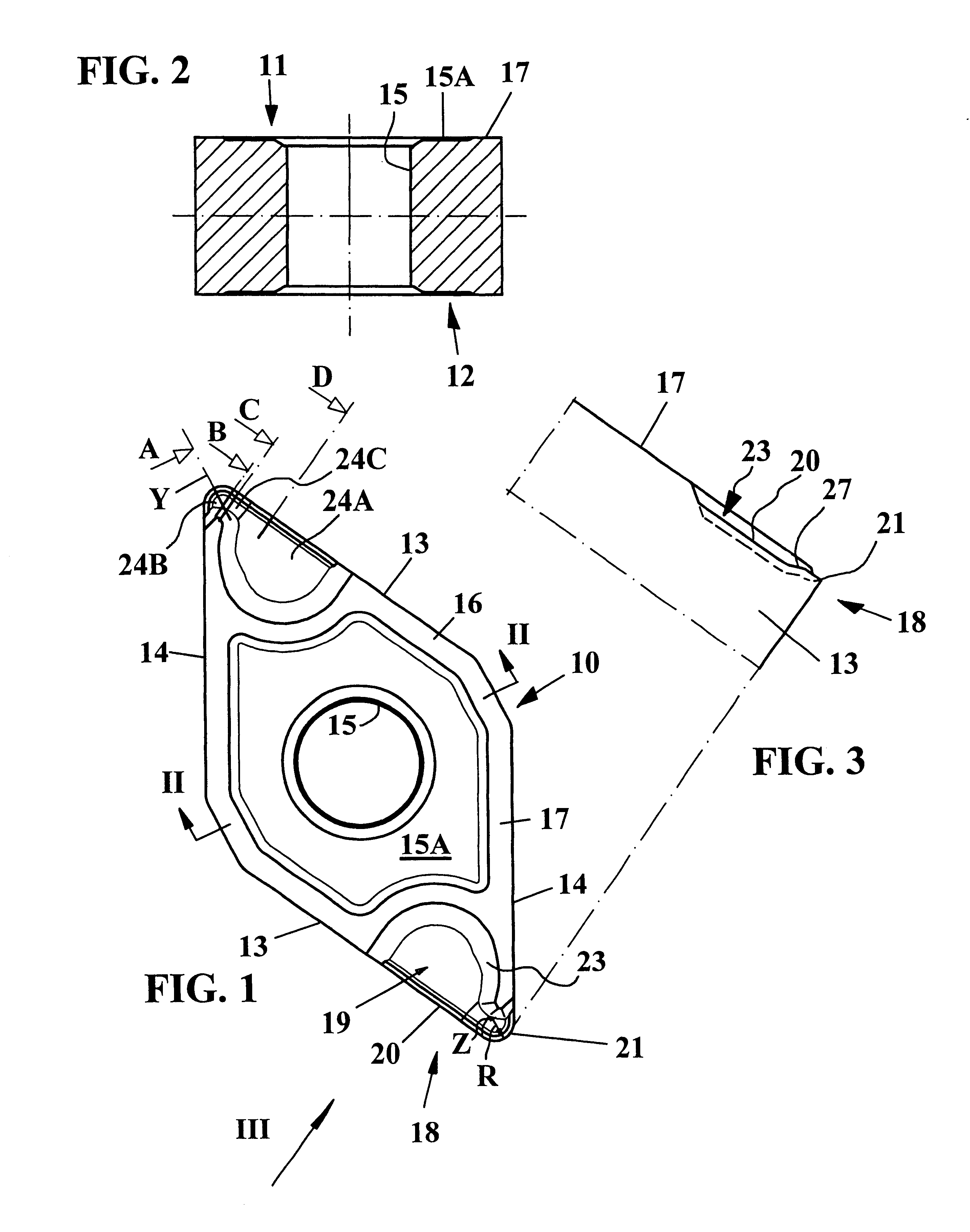 Cutting insert having a chip former