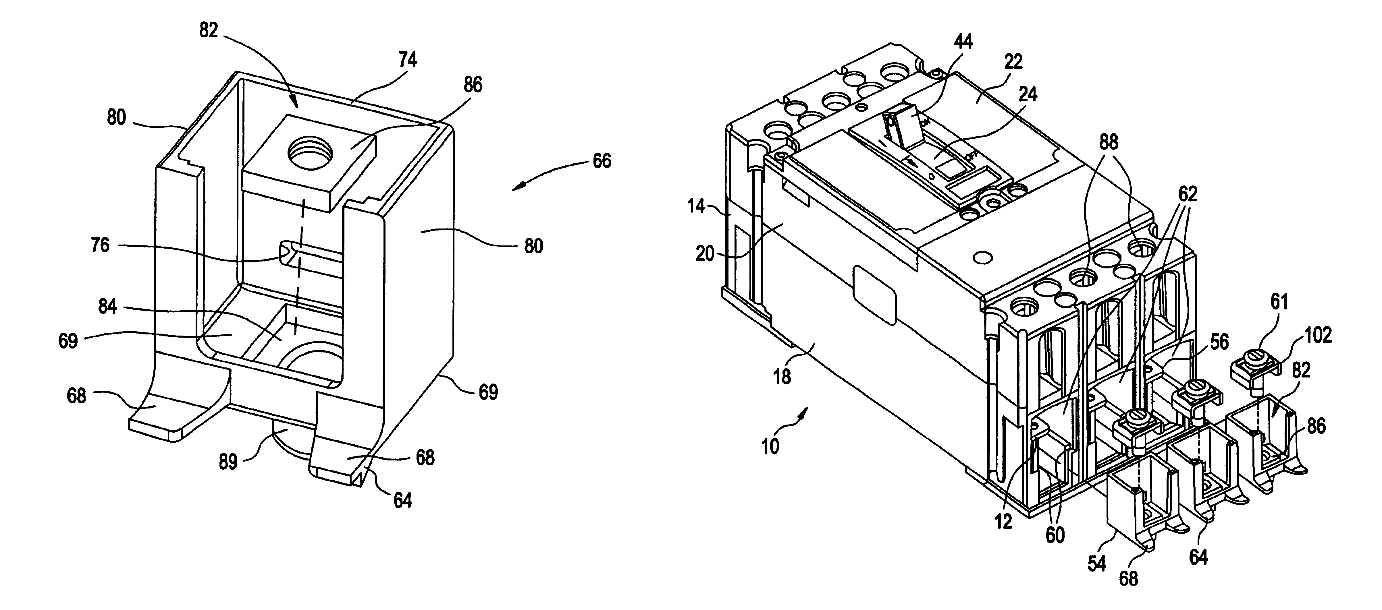 Circuit breaker lug cover and gasket