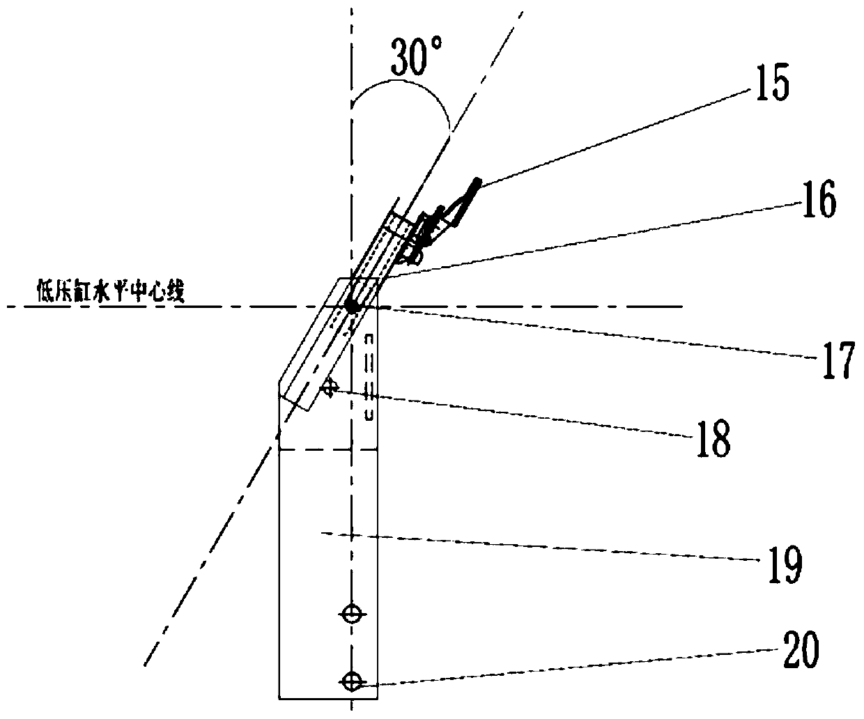 Steam turbine low-pressure cylinder flexible sealing ring supporting device