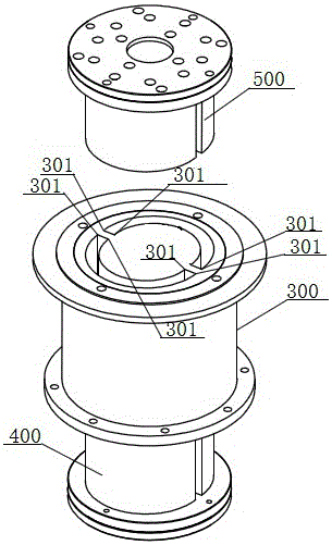 Fire stopping collar core material forming die