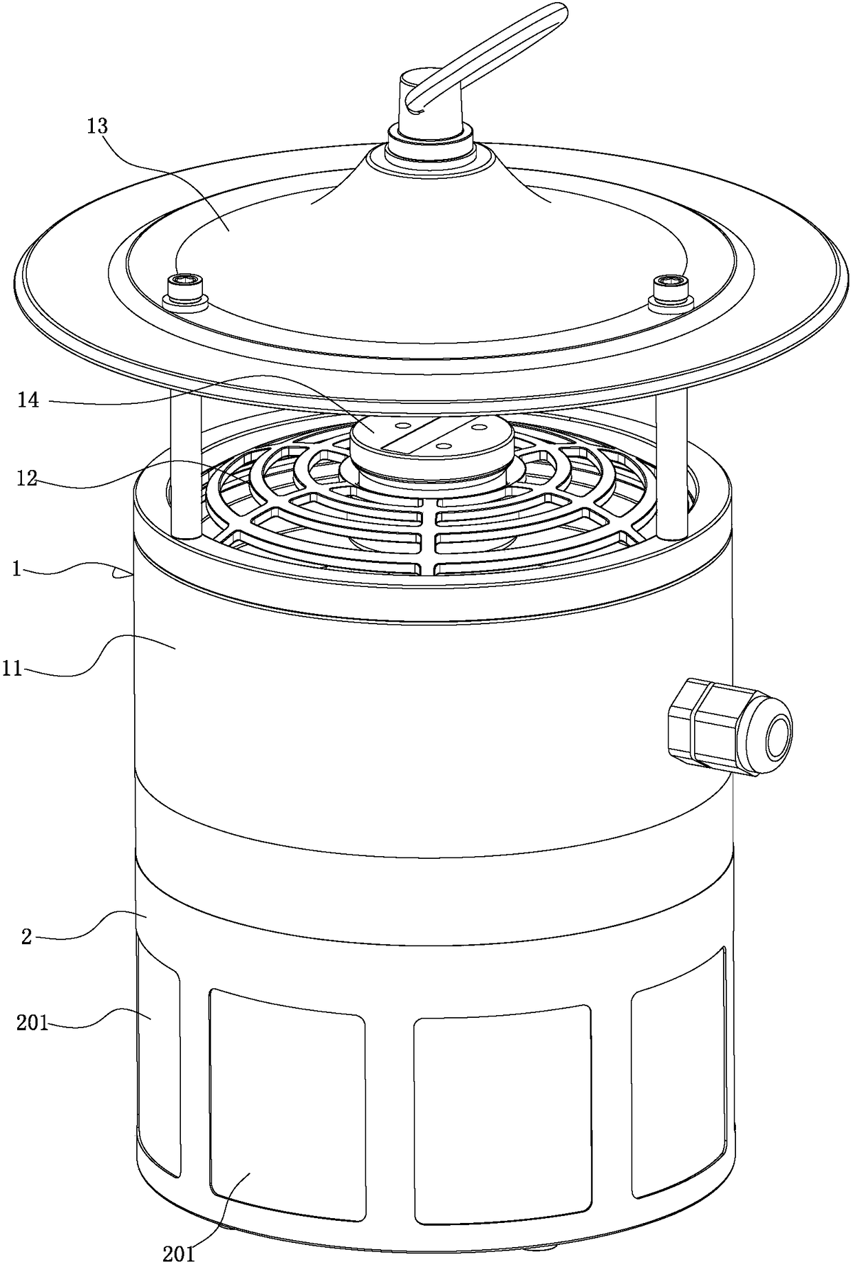 Insect trap with safeguard device