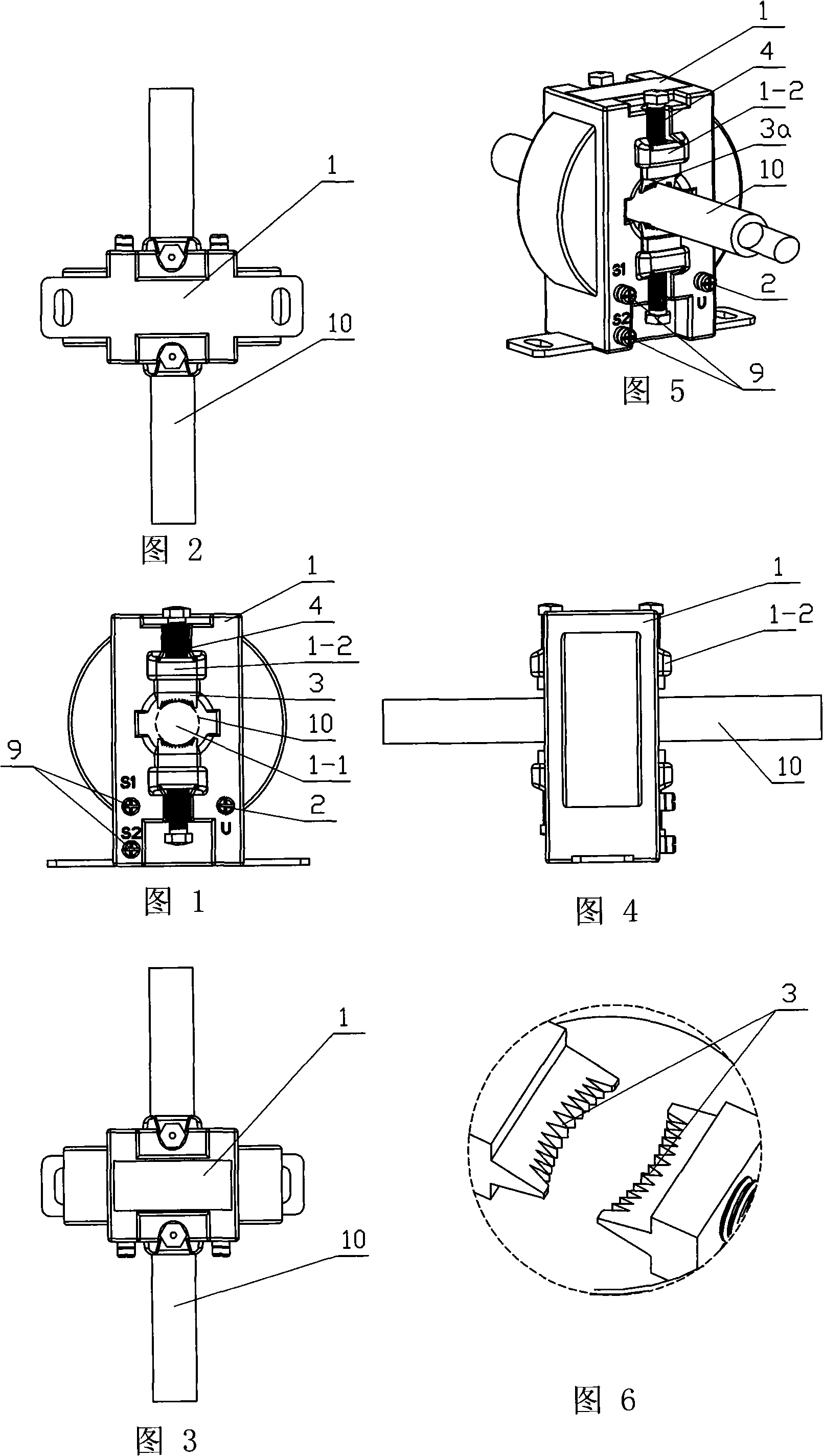 Straight-through current transformer for measuring voltage by penetrating wire wrapper