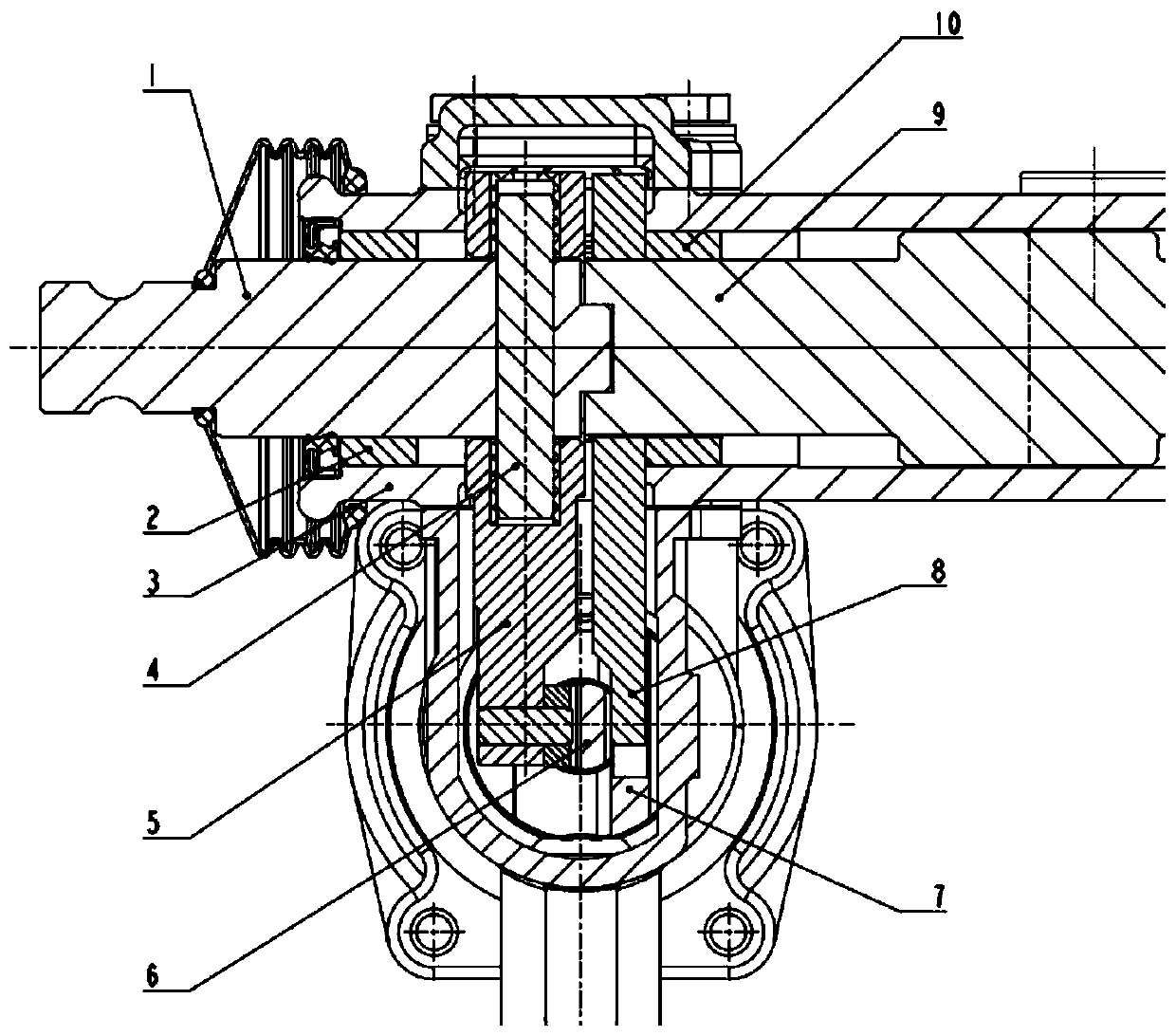 Booster opening mechanism of gearbox control assembly