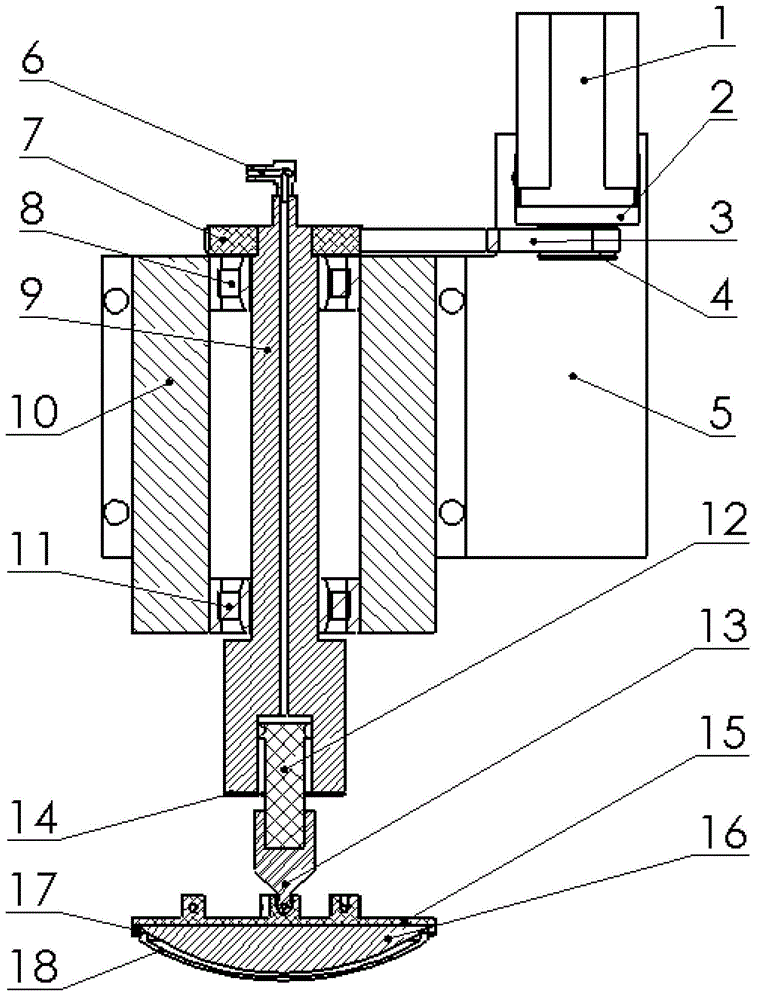 An eccentric self-rotating air pressure force large-diameter conformal polishing device