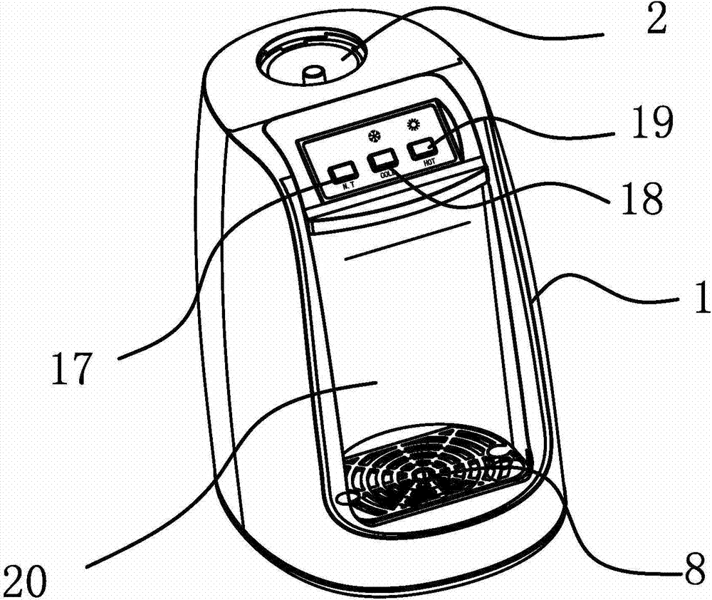 Quick-cooling and quick-heating water dispenser