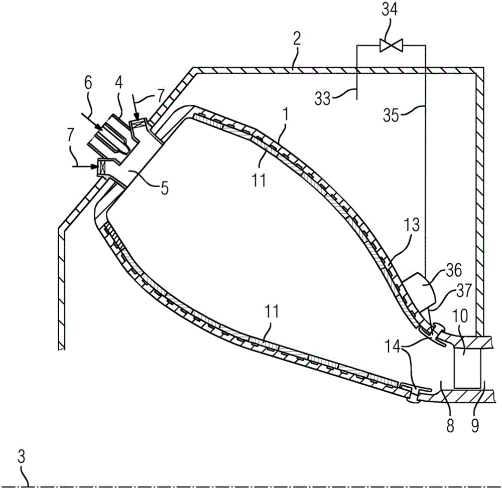 Heat shield element for compressed air bypass around combustion chamber