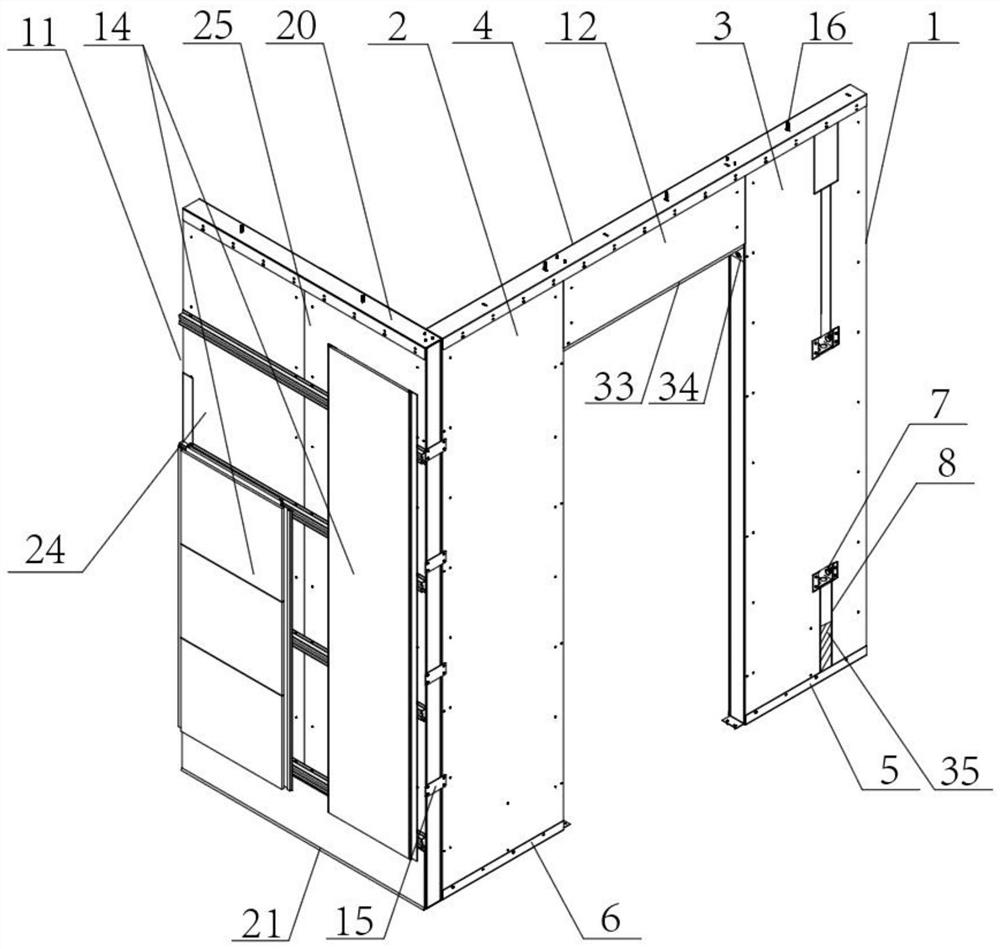 Composite board integrated wall module and installation method thereof