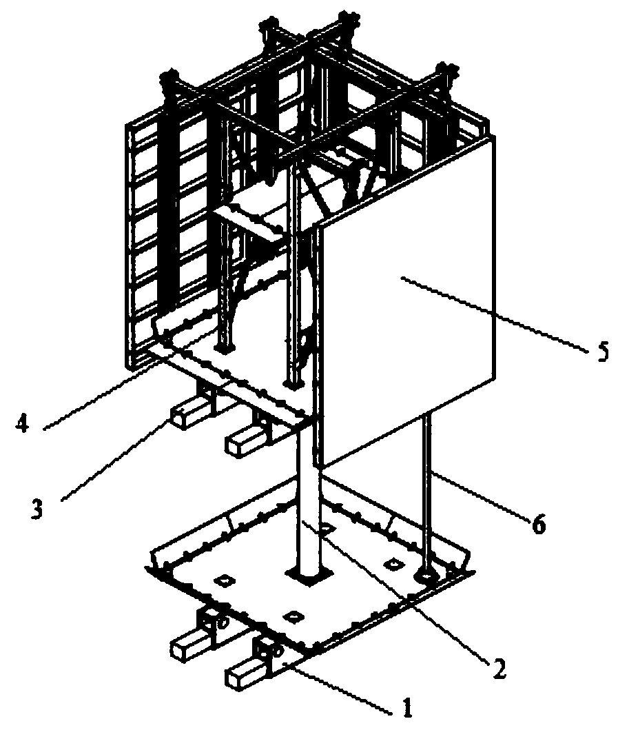 High-rise elevator shaft jacking formwork system and construction method thereof