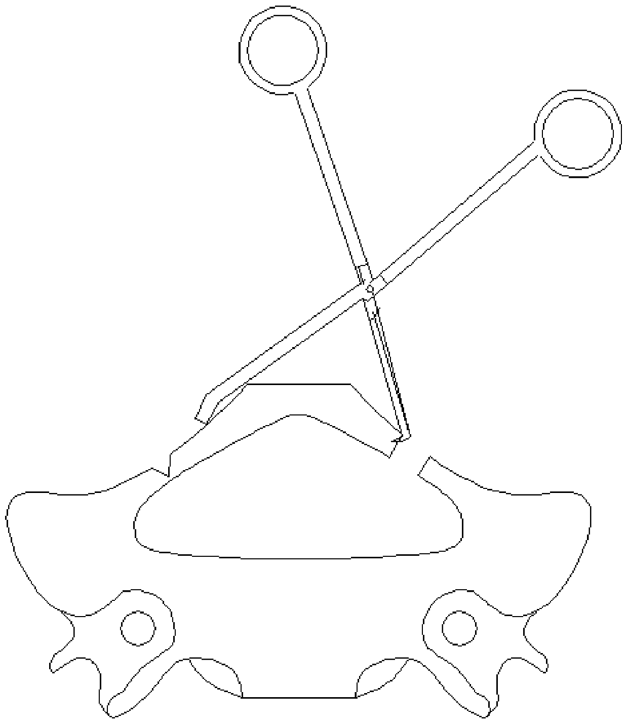 A kind of cervical spine single-door operation lamina rotation lifter