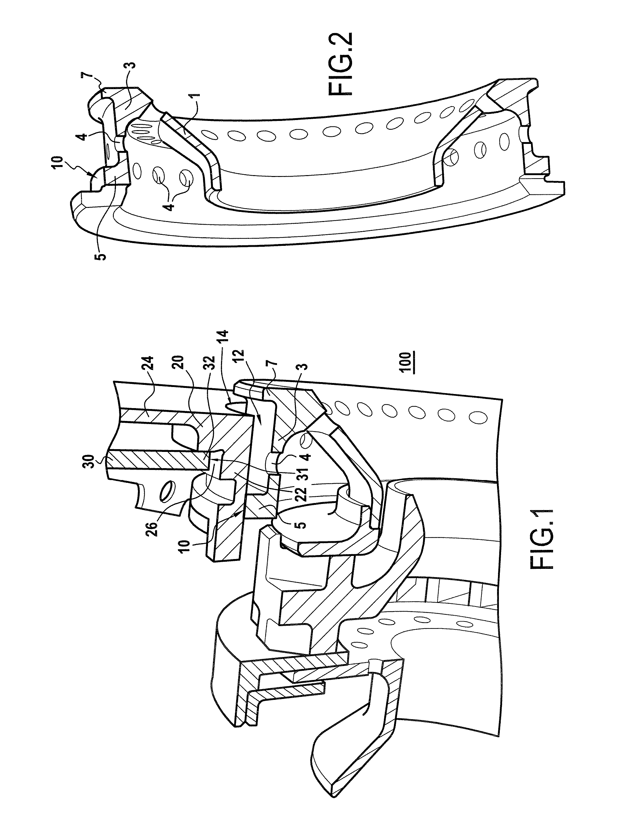 Combustion chamber end wall with ventilation