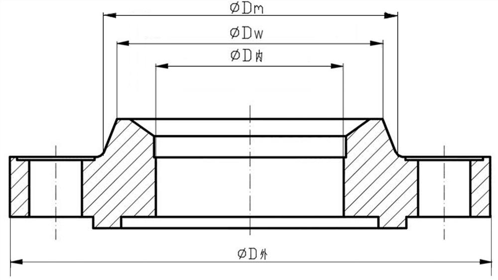 Closed large-sized copper-nickel alloy BFe30-1-1 flange forming die and machining method