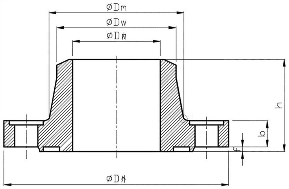 Closed large-sized copper-nickel alloy BFe30-1-1 flange forming die and machining method