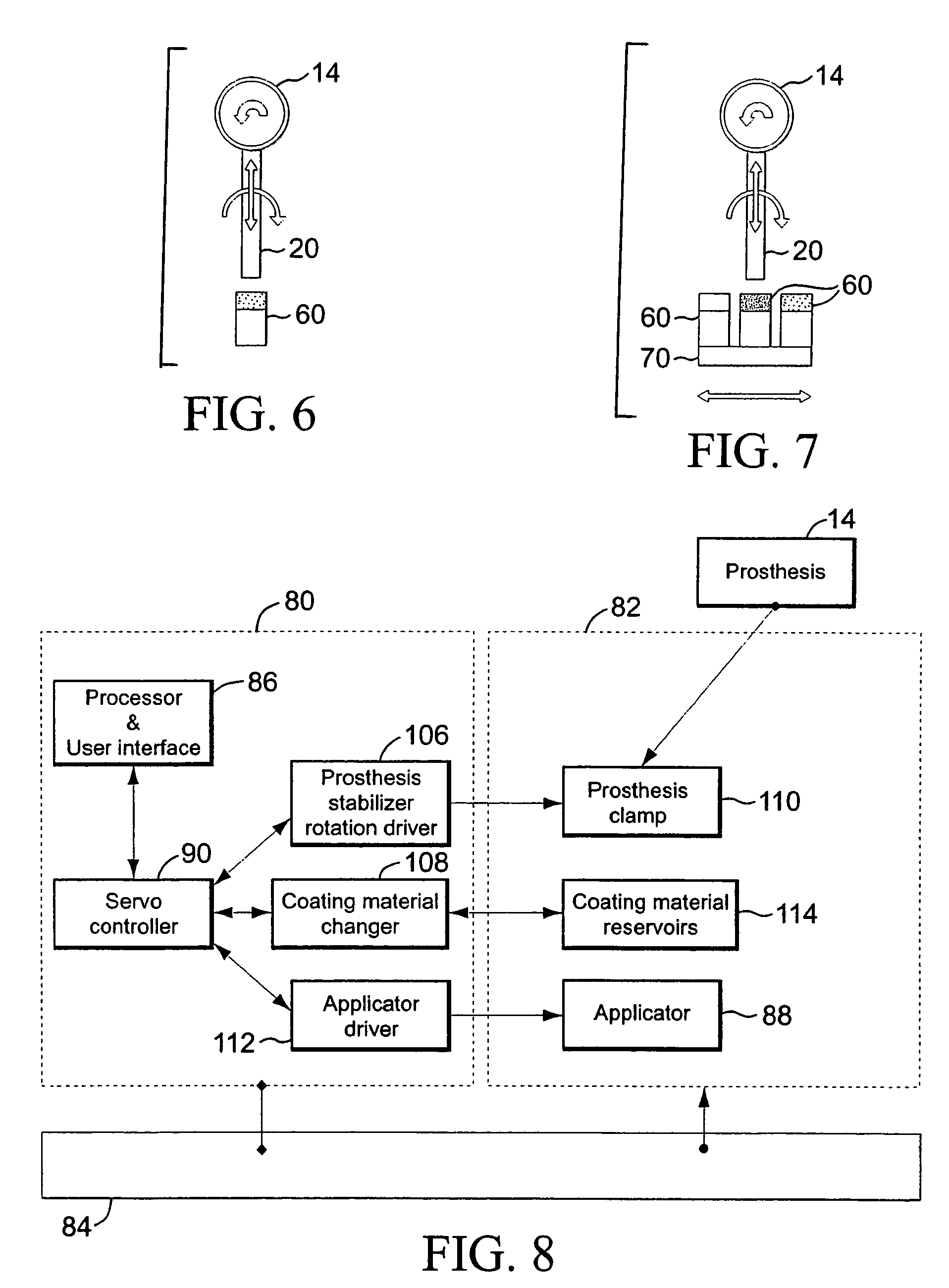 Contact coating of prostheses