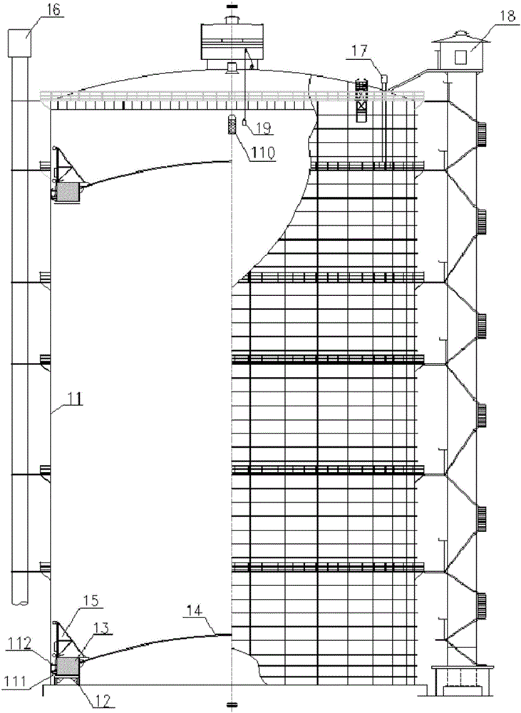 Method for reconstructing cylindrical gas holder