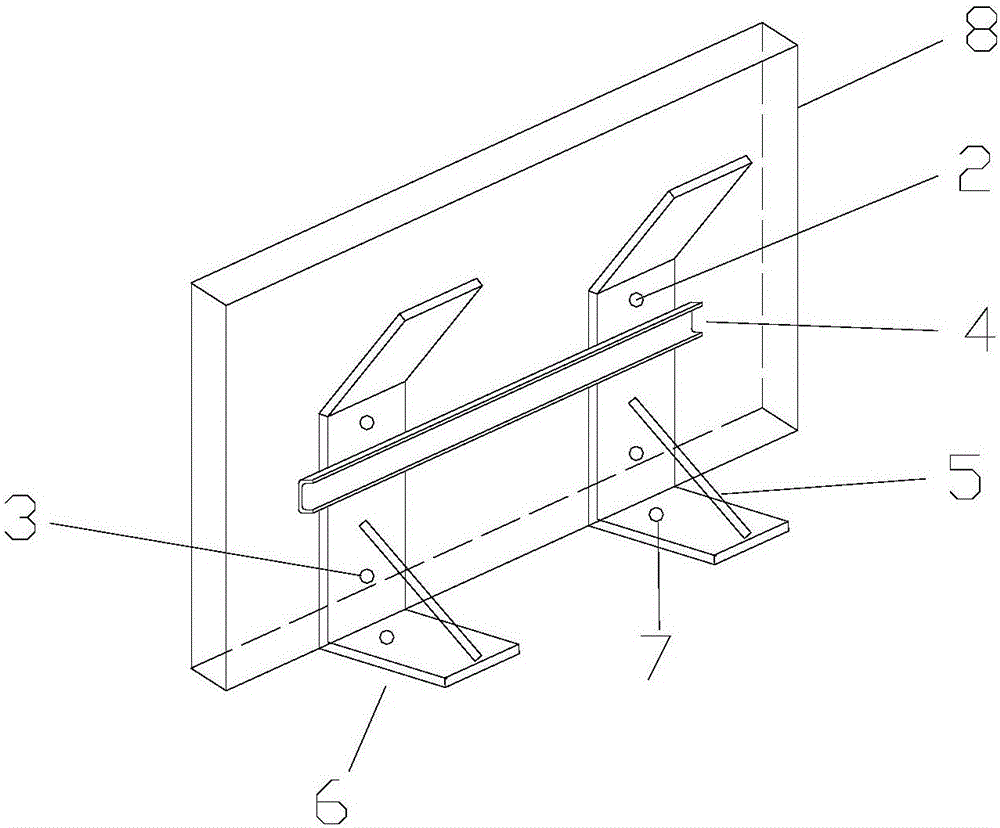 Prefabricated concrete wall panel installation and emplacement orientation adjustment device and construction method thereof