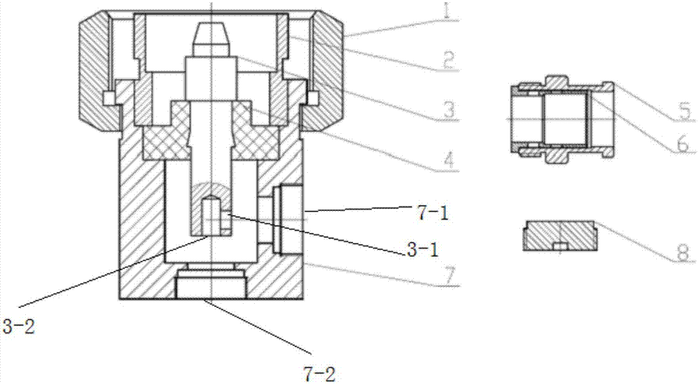 Straight-and-bent integrated RF coaxial connector