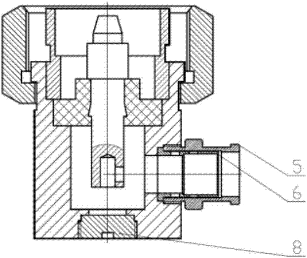 Straight-and-bent integrated RF coaxial connector