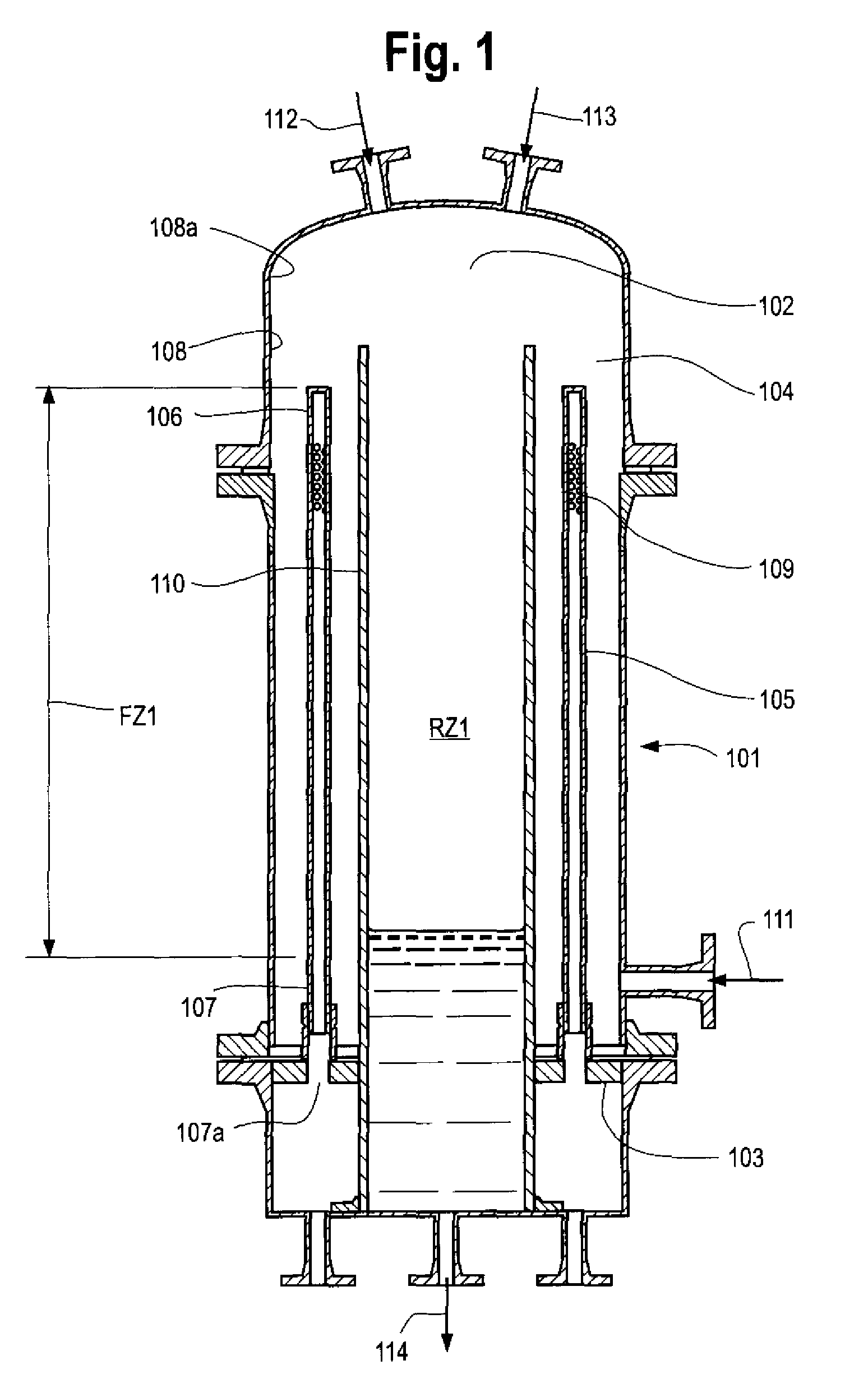 Apparatus and process for the separation of solids and liquids