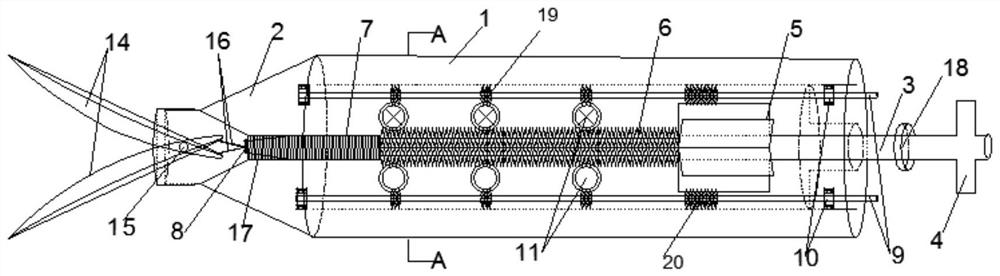 Internal rotation type recyclable anchor rod with built-in anchoring rod