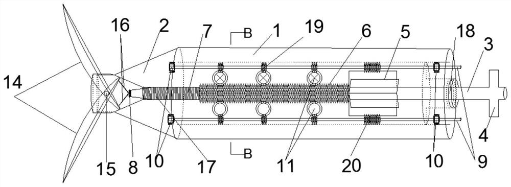 Internal rotation type recyclable anchor rod with built-in anchoring rod