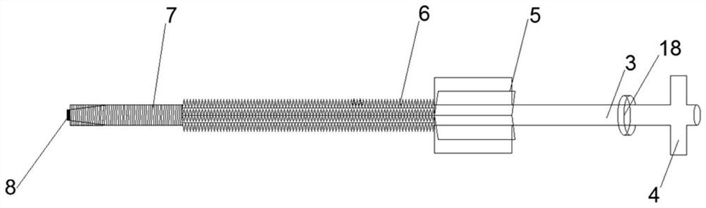 Internal rotation type recyclable anchor rod with built-in anchoring rod