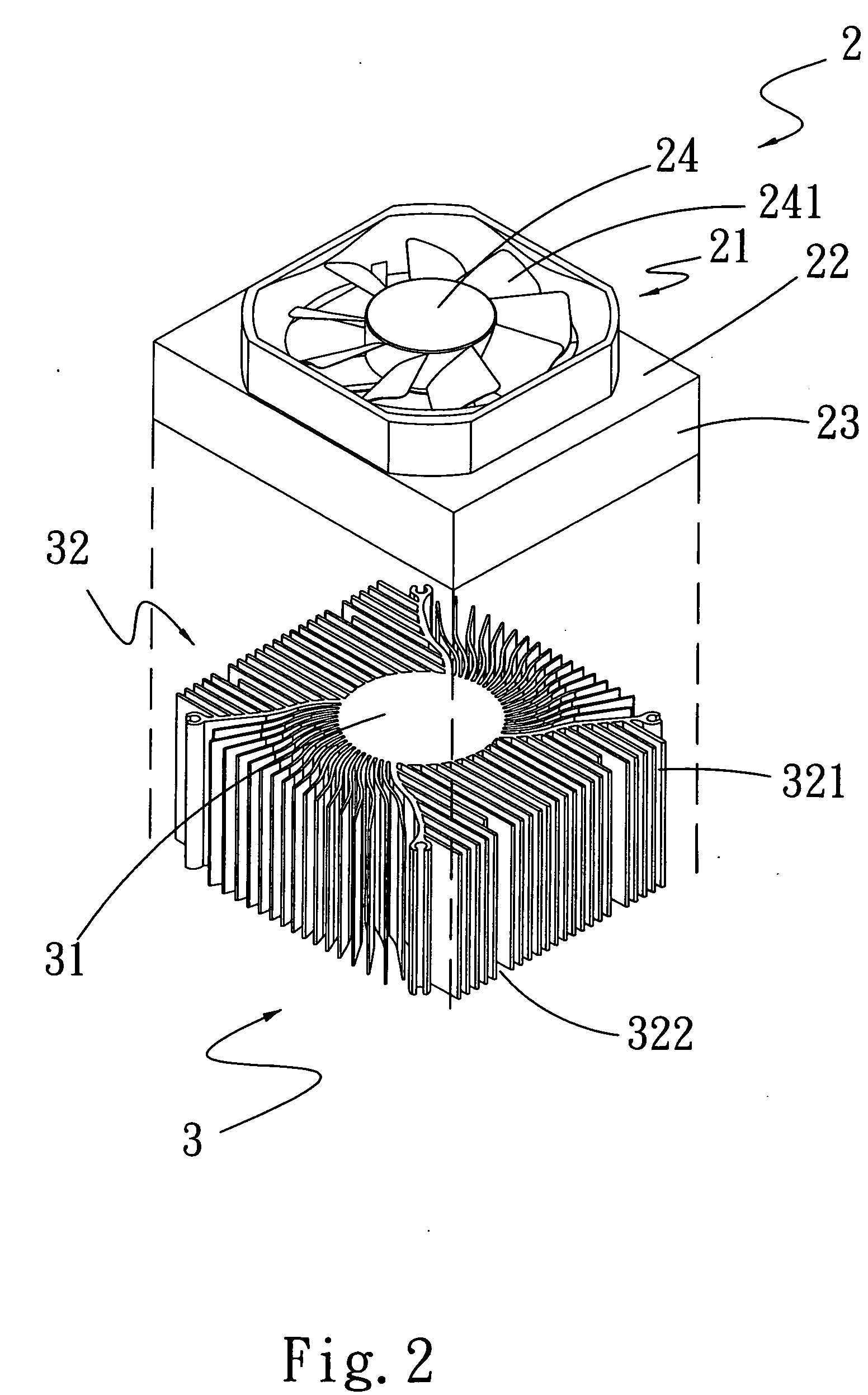 Cooling fan housing structrue