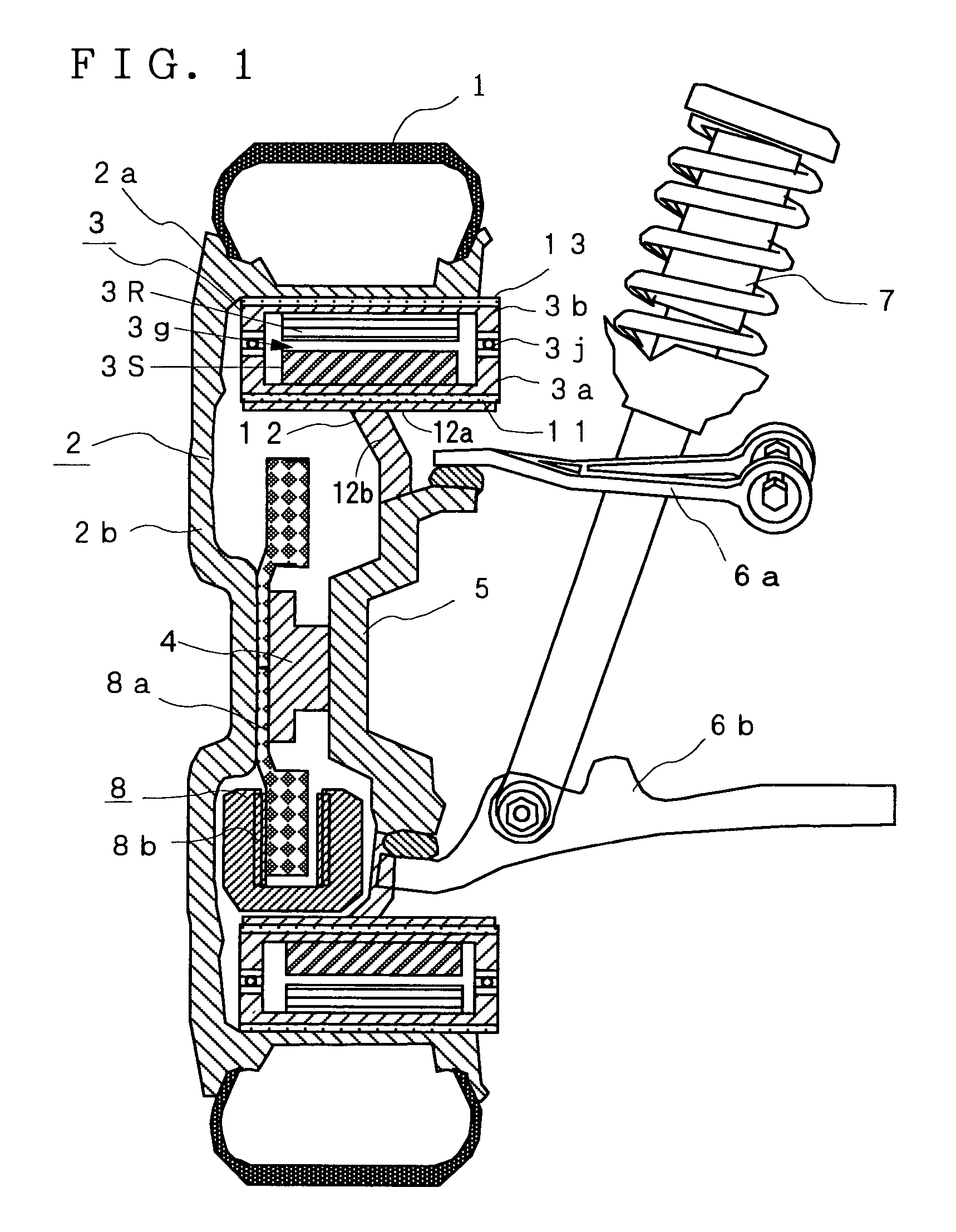 Fixing method of in-wheel motor and in-wheel motor system