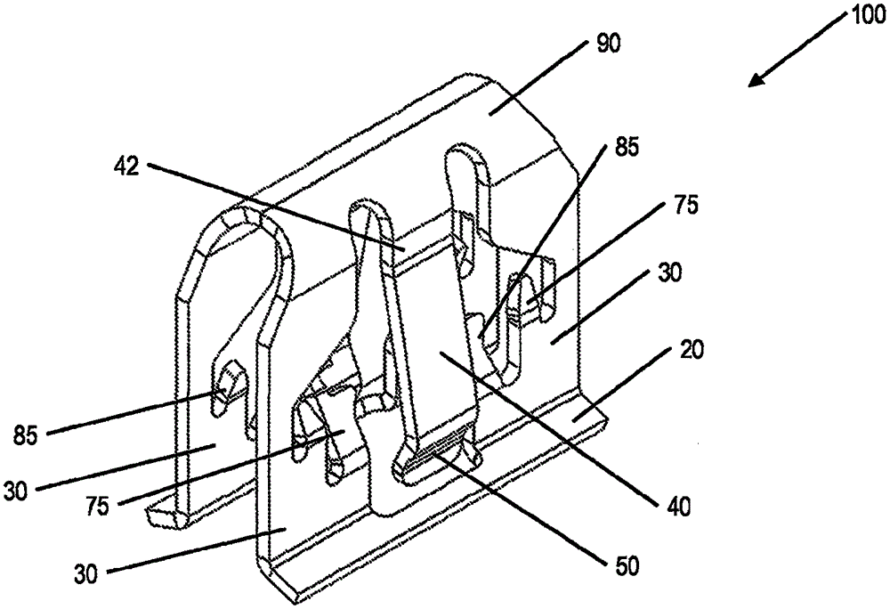 Fastener clip over carrier