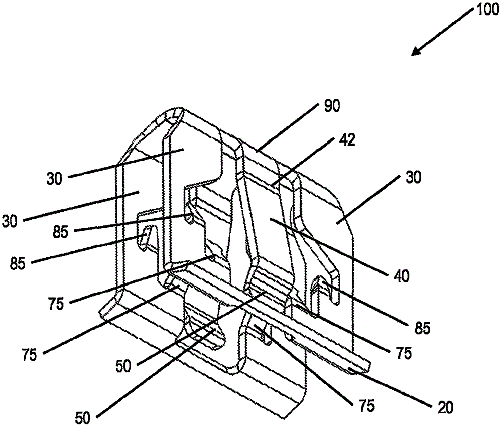 Fastener clip over carrier