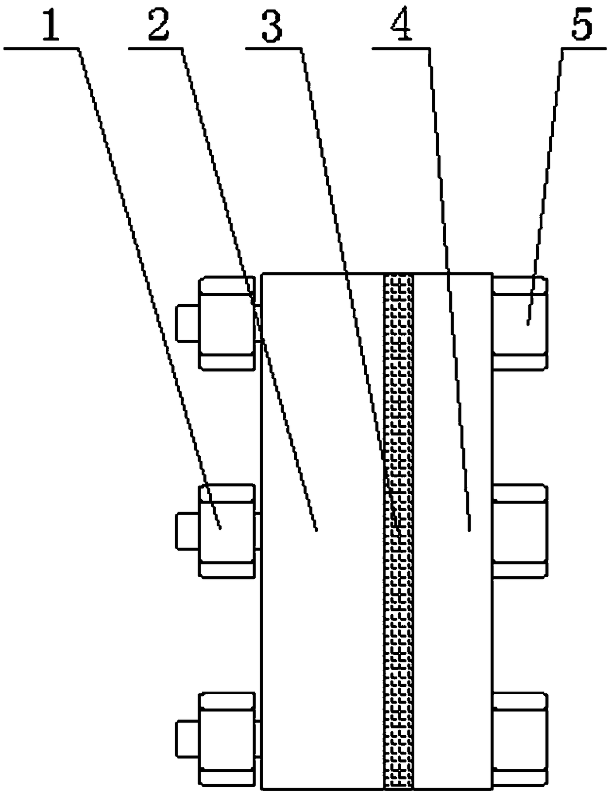 A multi-pipe connection flange