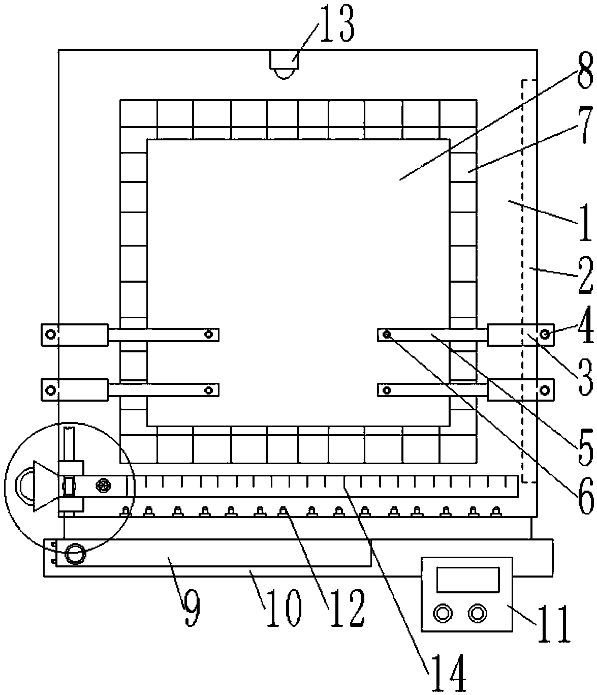 Fixing device for electronic product producing