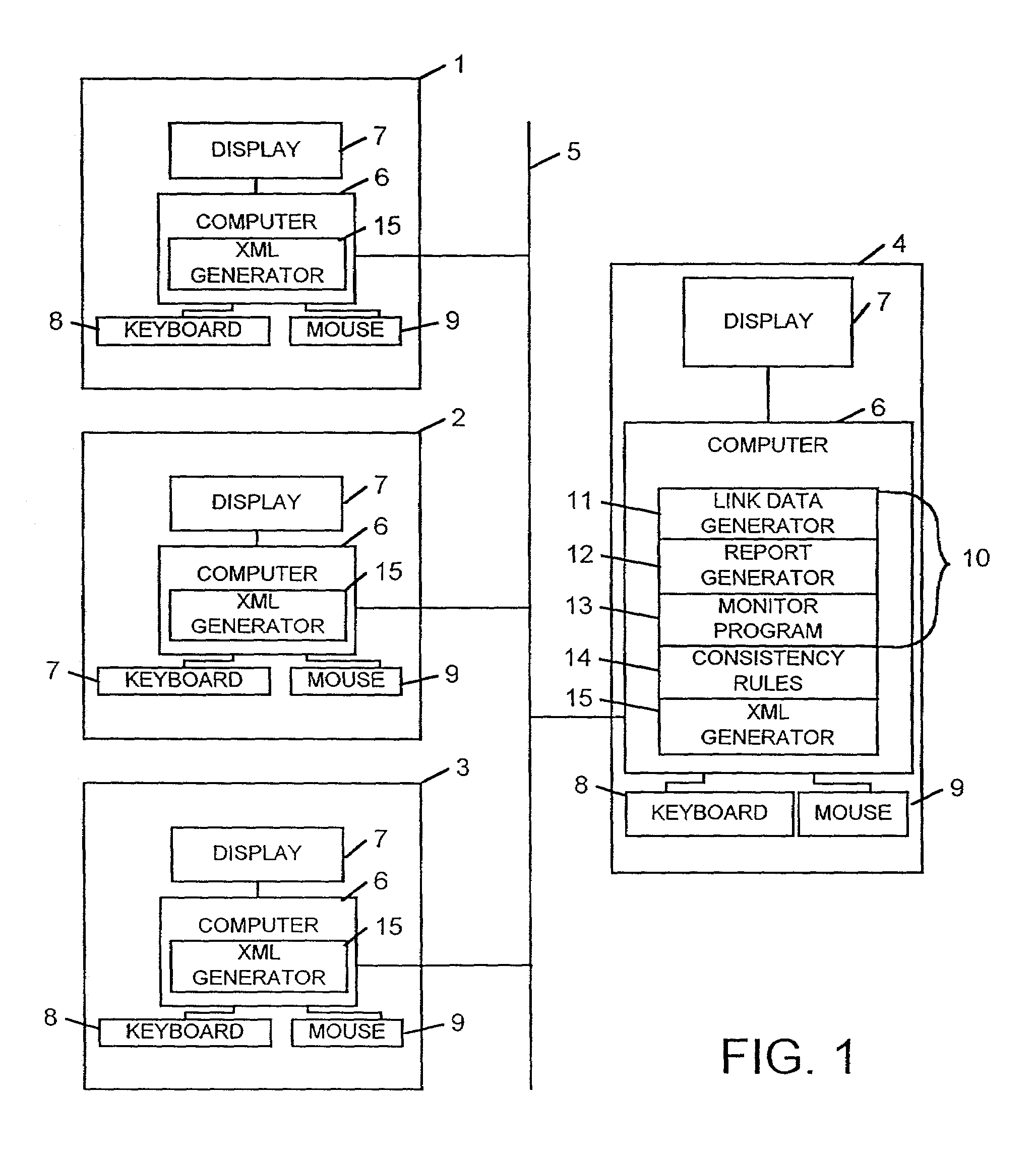 Method and apparatus for monitoring and maintaining the consistency of distributed documents