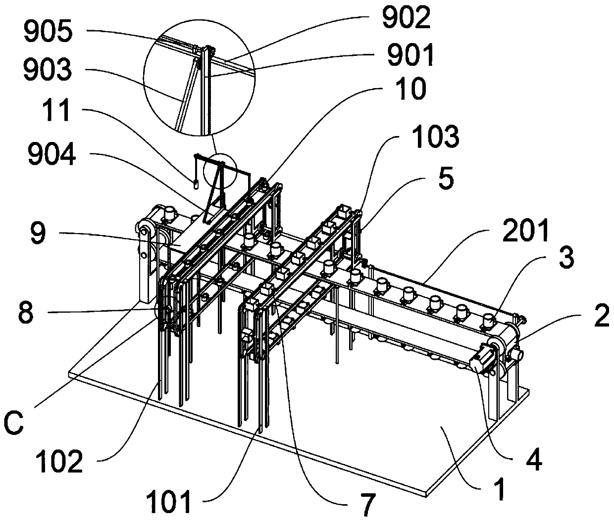 Automatic lotion pump filler installing device based on medical protective bottles