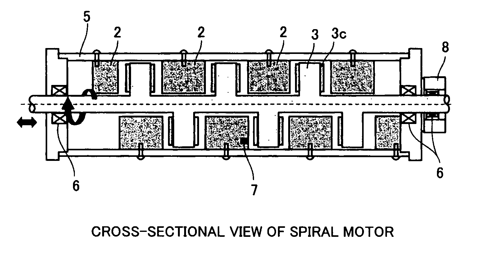 Spiral linear motor