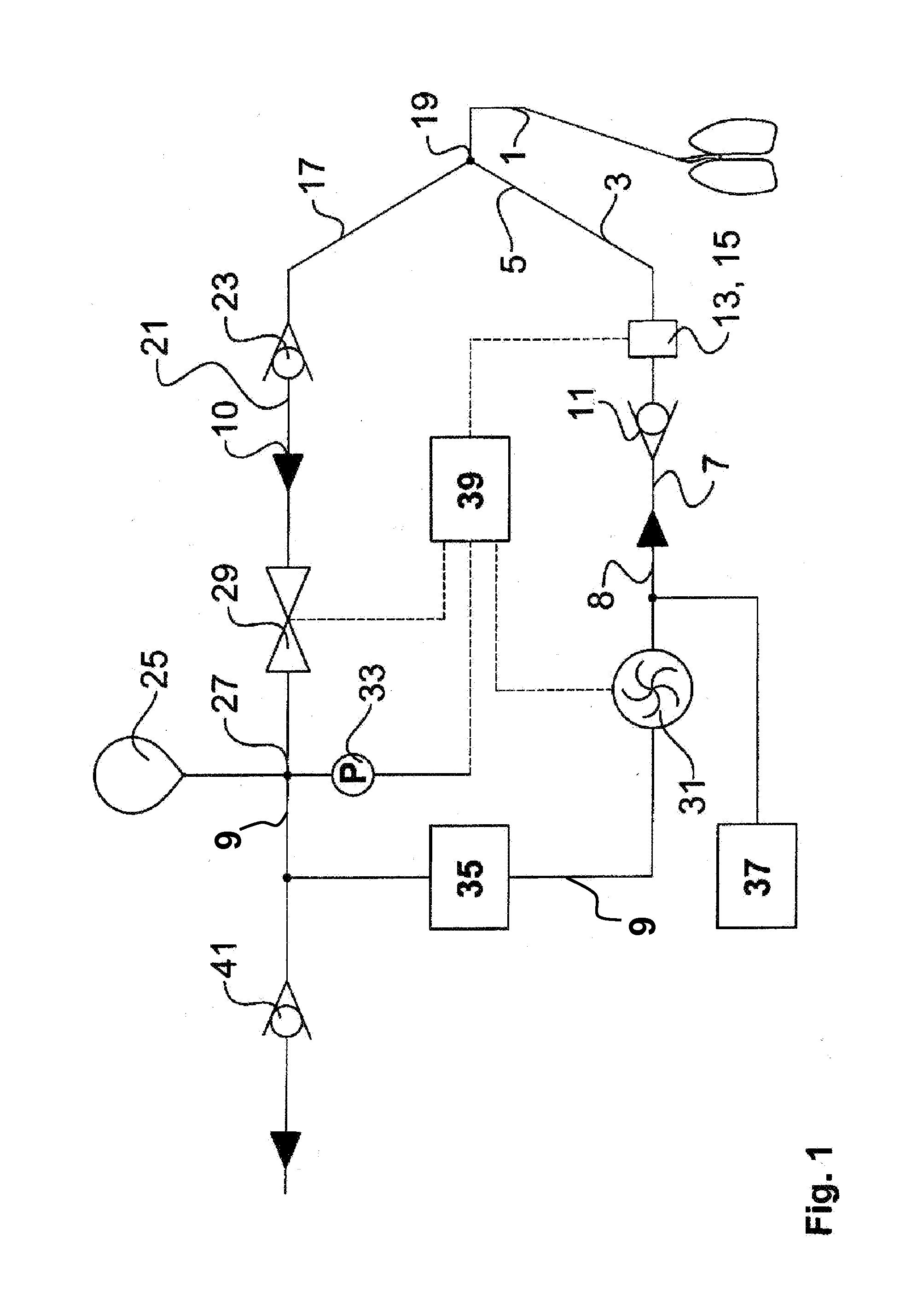 Process for checking the function of a respiration system