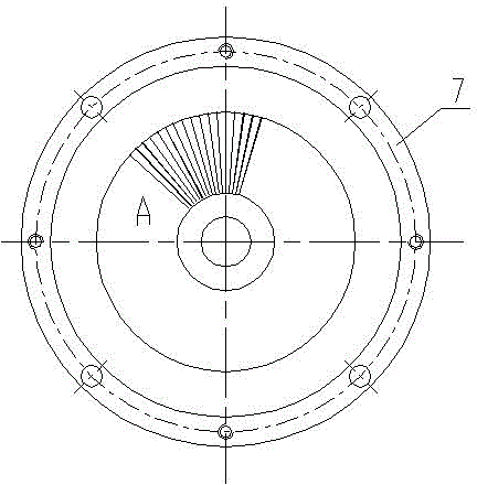 Double-stage material-pushing centrifuge distribution acceleration plate device