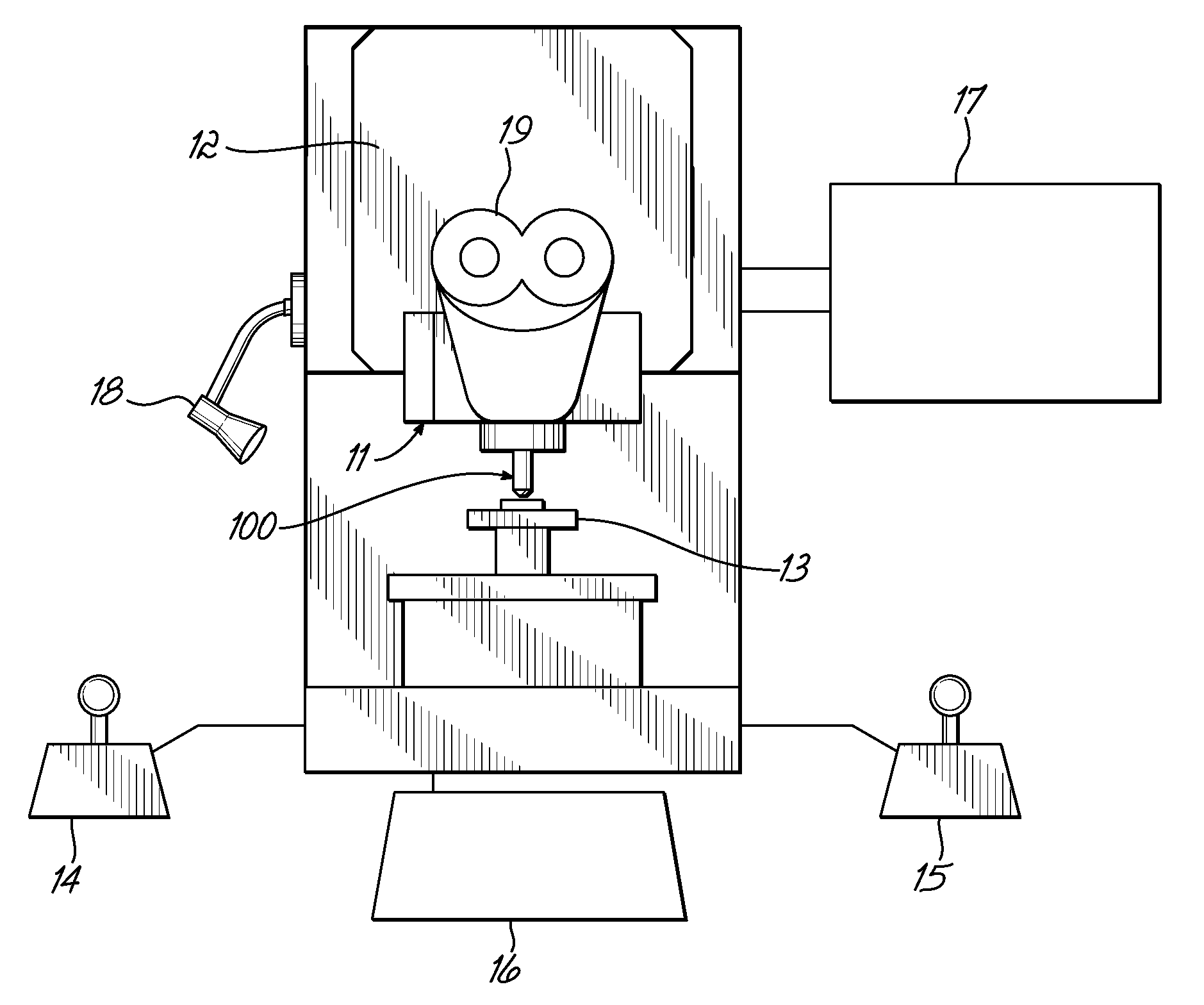 Clamping mechanism for shear testing apparatus