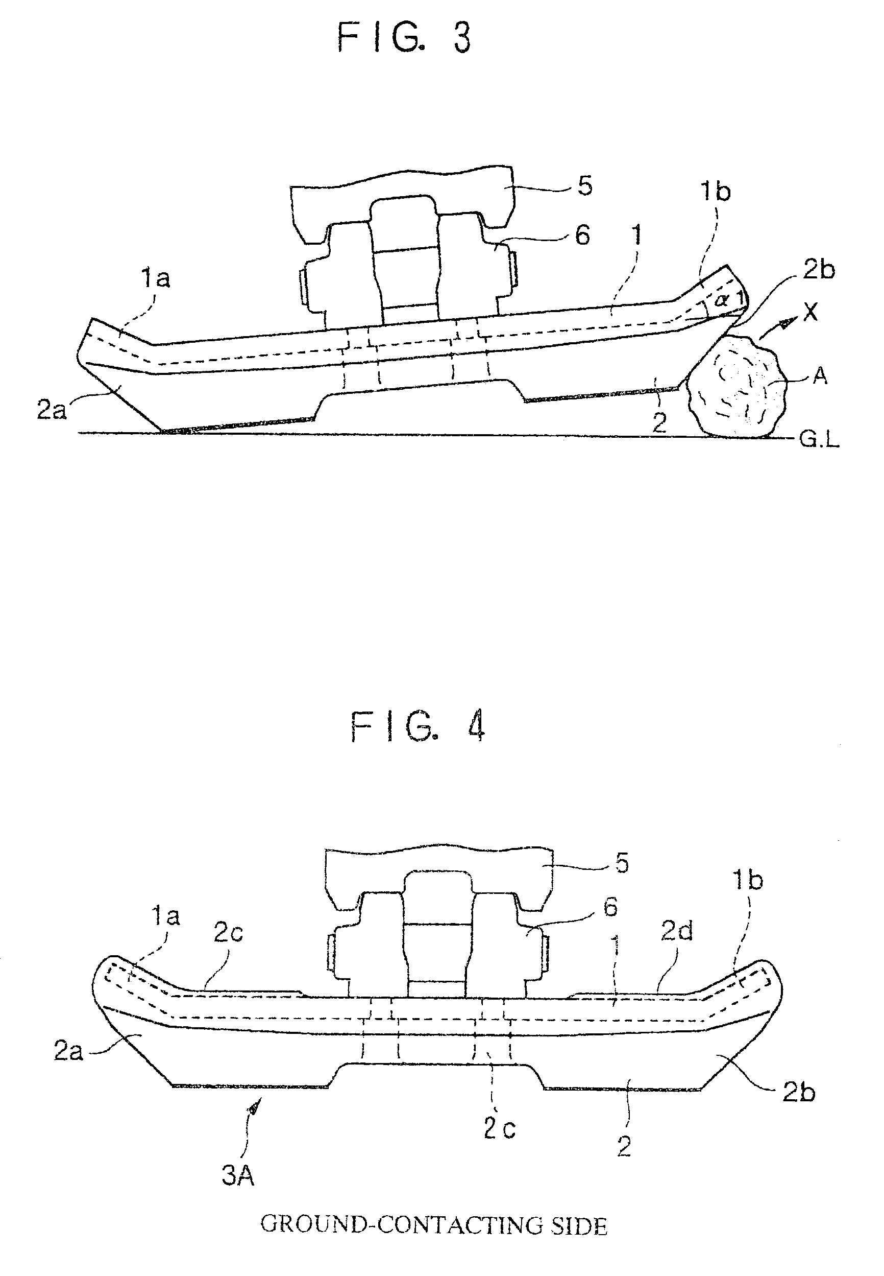 Elastic flat tread