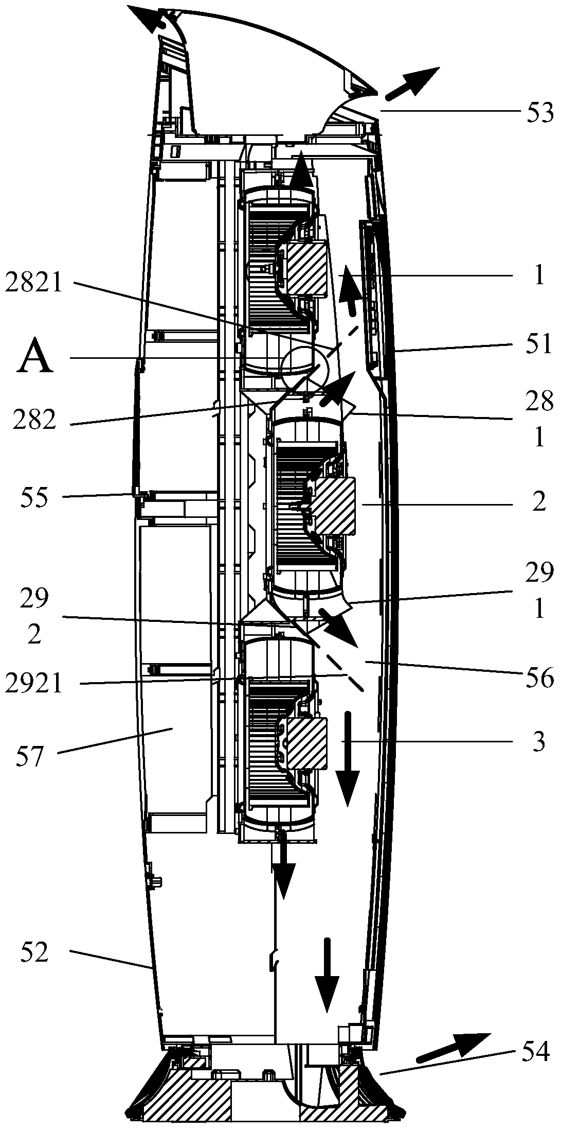 A vertical air conditioner